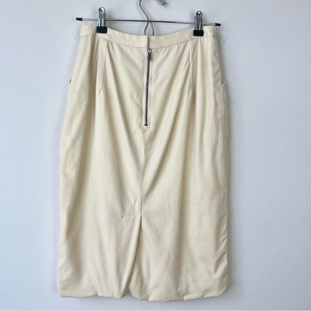 Vintage Dolce & Gabbana Wool Midi Skirt Cream - Picture 3 of 7